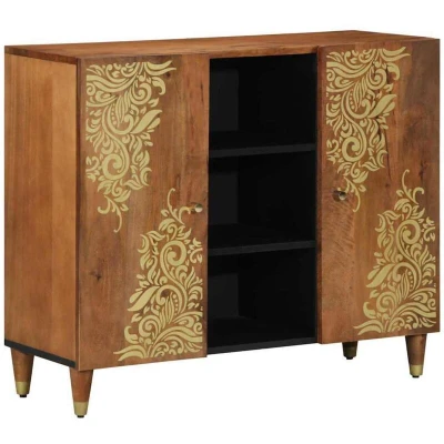 Image of vidaXL Sideboard 90x33x75 cm Solid Wood Mango