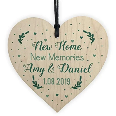 Image of RED OCEAN Personalised Housewarming Gift First Home New Plaque Sign Moving Memories House