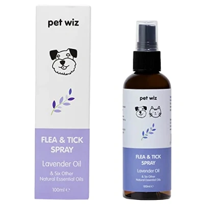Image of Flea &amp; Tick Spray for Dogs Cats Lavender Oil Six Other Natural Essential Oils (100ml ℮)