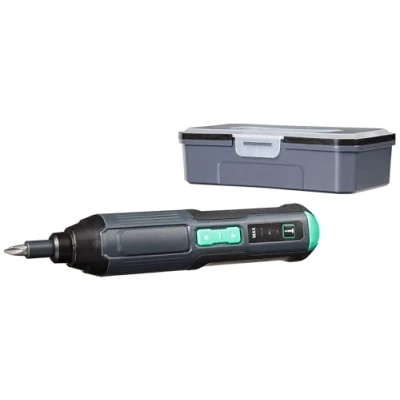 Image of Amazon Basics by SKIL Rechargeable 3.6 V (4 Max) Cordless Stick Screwdriver with 34 Piece Bit Set, Carrying Case and USB Cable (Previously Denali brand)