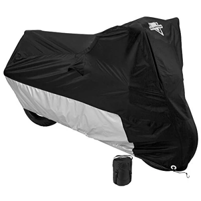 Image of Nelson Rigg Deluxe Motorcycle Cover, Weather Protection, UV, Air Vents, Heat Shield, Windshield Liner, Compression Bag, Grommets, Large fits Sport Bikes and Small/Medium Cruisers