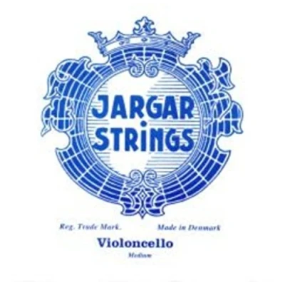 Image of Cello String Jargar (Blue) (Chrome) 2 Medium 4/4 (Re) D (One Piece)