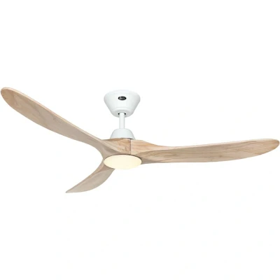Image of CASAFAN Eco Genuino L Ceiling Fan, Rotor Blade 1520 mm, Natural Finish/Matt White