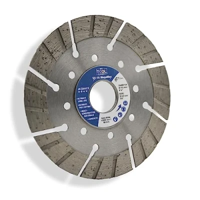 Image of 115mm Diamond Cutting Discs for Angle Grinder, SX 16 MegaMax Segmented Blade Masonry Cutting, Bricks, Reinforced Concrete, Granite, Roofing Tile