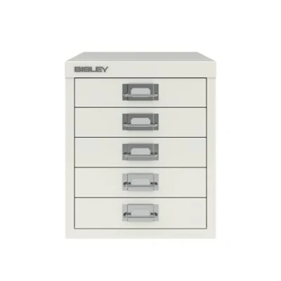 Image of Bisley Filing Cabinet, Steel, Chalk White, One Size, B5MDW