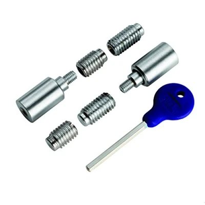 Image of Sliding Sash Window Stop Restrictor Satin Chrome