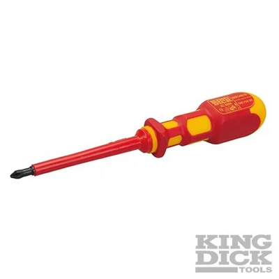 Image of King Dick 1 for 6 Screwdriver Insulated PZ1, PZ2, PZ3 &amp; PH1, PH2, PH3