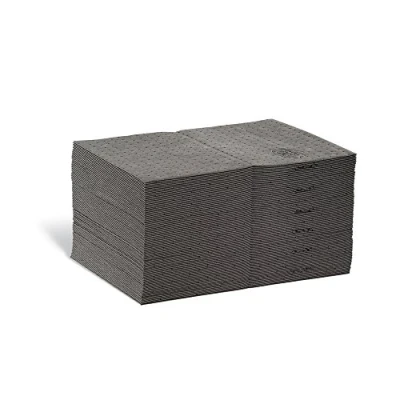 Image of New PIG MAT160 Universal Mat, 65.1 L Absorbency, 51 cm Length x 38 Width, 100 Pad/Bag, Grey (Pack of 100)