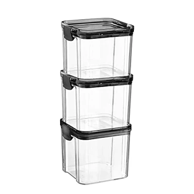 Image of Black 700ml Plastic Food Storage Container By Argon Tableware
