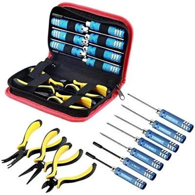 Image of CENPEK 10 in1 RC Tools Set Stainless Steel Screwdriver Pliers Hex Sleeve Socket Repair Hobby Kits for Car Boat Quadcopter Helicopter Multirotors Models