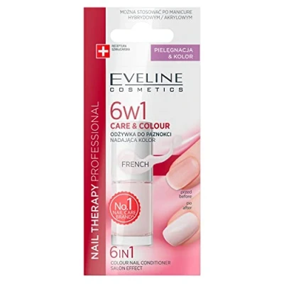 Image of Eveline Nail Therapy Polish Conditioner 6in1 Care &amp; Color French 5ml