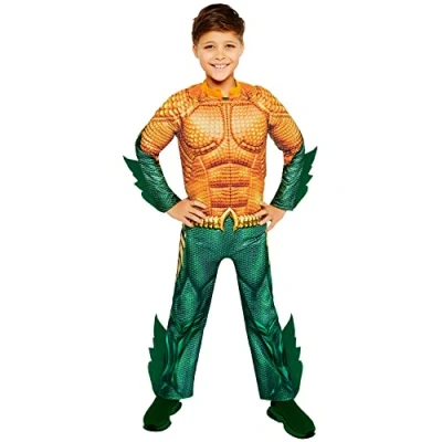 Image of Amscan 9915774 Kids Official Aquaman Movie Boys Fancy Dress Costume Age: 4 6 Yrs