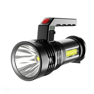 Image of LED Torch,Super Bright Lantern Light,Rechargeable Flashlight Camping Torch Portable Searchlight USB Charge P50 Waterproof Spotlight for Fishing Light Black