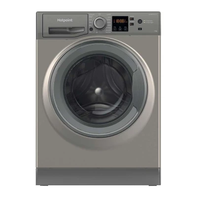 Image of HOTPOINT Anti stain NSWM 1146 W UK 11 kg 1400 Spin Washing Machine White, Silver/Grey