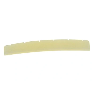 Image of KAISH Curved 42mm Unbleached Pure Bone Nut Guitar Slotted for Strat/Tele 42x3.2mm