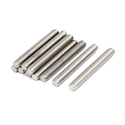 Image of Sourcingmap M10 x 80mm 304 Stainless Steel Fully Threaded Rods Bar Studs Silver Tone 10 Pcs
