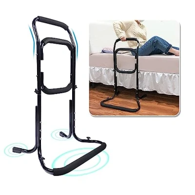 Image of NEPPT Bed Rails for Elderly Stand Assist Cane Seniors Chair Devices Lift Grab Bar Side Rail Mobility Aids Recliner Couch Sofa Safe Support