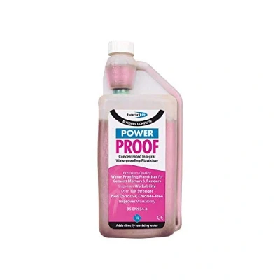 Image of Bond It Power Proof 1 Litre Waterproofer &amp; Plasticiser A Concentrated addidtve That waterproofs Improves The Plasticity of Cement, Mortar