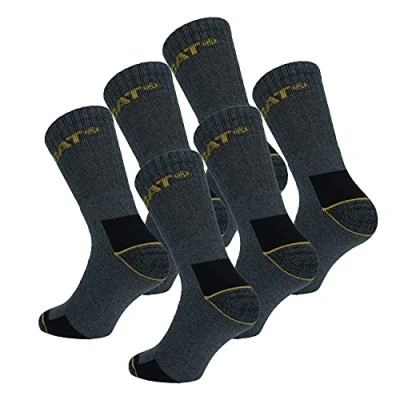 Image of Caterpillar Men&#039;s Real Work Socks, Grey, 41 45