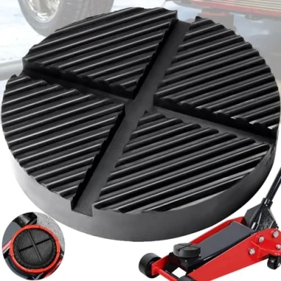 Image of Ble Benaton Trolley Jack Rubber Pad, Car Pad with Grooves, Universal Black for and Lifting Platforms (4.9 x 1.1 Inches)