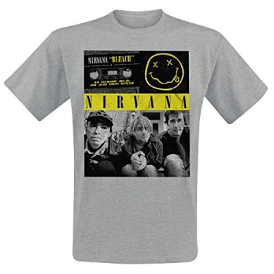 Image of Nirvana Bleach T Shirt greying, Grey, Medium