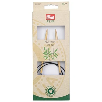 Image of Prym 1530 Bamboo (80cm, 4.50mm) Circular Knitting Needle 1 Unit