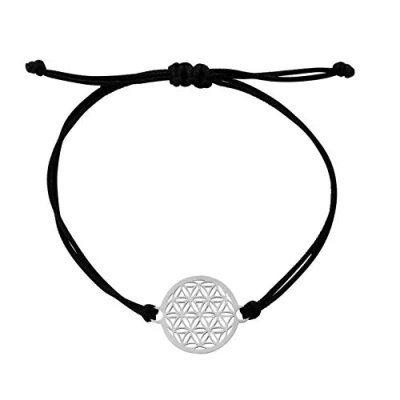 Image of Nuoli® Flower of Life Bracelet Women&#039;s Silver (14 20 cm Adjustable) for Women and Girls