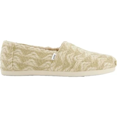 Image of TOMS Women&#039;s Alpargata CloudBound Loafer Flat, Natural Multi Cozy Global Woven/Faux Fur, 5 UK