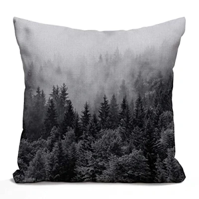 Image of Tomda Misty Cotton Linen Cushion Cover Throw Pillow Case Home Office Decorative Square 45x45cm 18x18 Inch