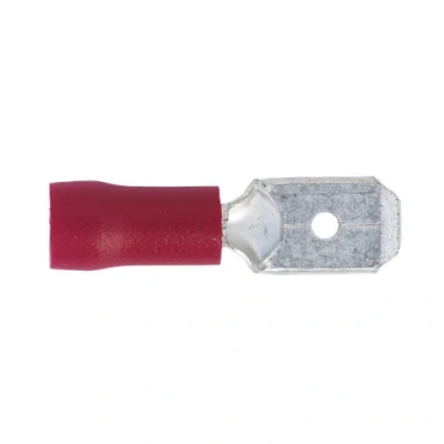 Image of Sealey Push On Terminal 6.3mm Male Red Pack of 100