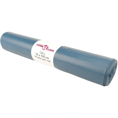 Image of vidaXL Bin Bags 100 pcs Blue 120 L
