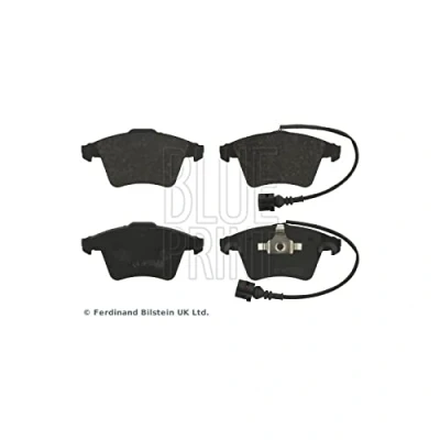Image of 7L6698151B, 7L6698151F Brake pad set BLUE PRINT ADV184268 Front Axle incl. wear warning contact with piston clip VOLKSWAGEN: Touareg I