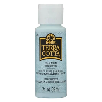 Image of Plaid Enterprises Sea Stone Folkart Terra Cotta Textured Paint 2oz