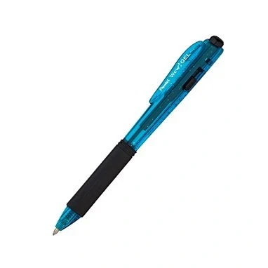 Image of Pentel Colour Retractable Gel Rollerball, 0.7mm tip, Blue ink, 1 Pack of 12 pens