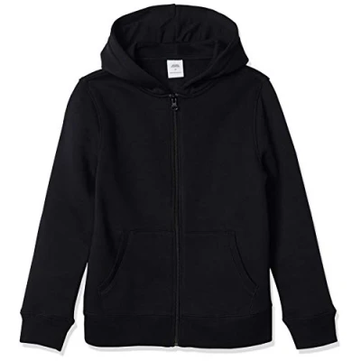 Image of Amazon Essentials Boys&#039; Fleece Zip Up Hoodie Sweatshirt, Black, 6 7 Years