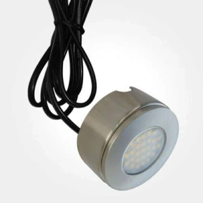 Image of Eterna 1.7W 3000K LED Surfaced/Recessed Cabinet Downlight Brushed Nickel