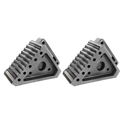 Image of Extreme Max 5001.5772.2 Heavy Duty Solid Rubber Wheel Chock with Handle Value 2 Pack