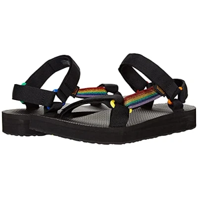 Image of Teva Men&#039;s Mid Universal Pride Platform, Black/Rainbow, 10 UK