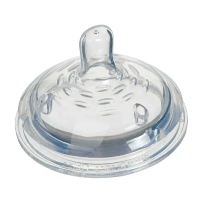 Image of Vital Baby Nurture Medium Flow 3m+ Breast Like Feeding Teats 6pk, Triple Anti Colic Valves, Flexible &amp; Wide Neck, BPA Free, Natural Bottle Breastfeeding Transition