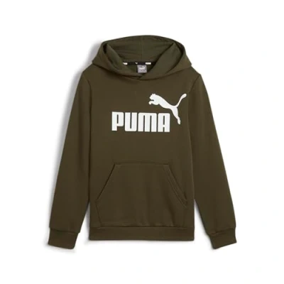 Image of PUMA ESS Big Logo Hoodie FL B Dark Olive