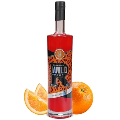 Image of Tangy Orange Flavoured Vodka Smooth &amp; Fruity for Cocktails, Mocktails, Drink Mixes, Boozy Treats Wild 70cl Raisthorpe Manor, 700ml, 24.5% Alcohol Volume