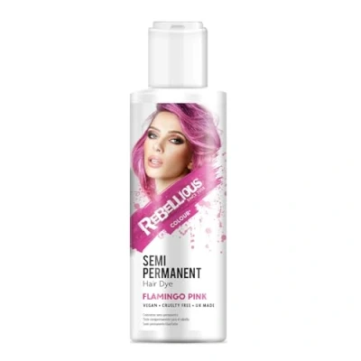 Image of Rebellious Colours Vegan Semi Permanent Hair Dye Colour 100ml (Flamingo Pink)