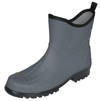 Image of Bockstiegel Peter Men&#039;s Boys’ PVC Wellington Boots Black with Coloured Sole Grey Size: 9.5 UK
