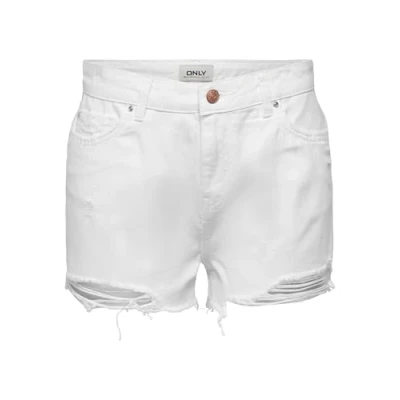 Image of ONLY Women&#039;s Onlpacy Hw DNM Shorts Noos Denim, White, XXS