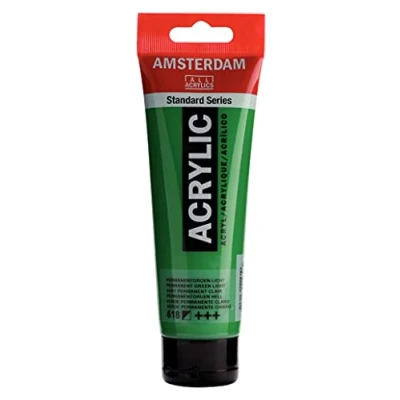Image of Amsterdam Standard Series Acrylic Tube 120 ml Permanent Green Light 618 (17096182)