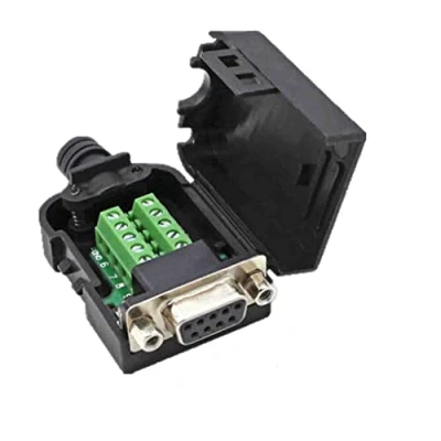 Image of DB9 Breakout Connector RS232 D SUB Female and Male 9 pin Port Adapter to Terminal Signal Module with case (HL DB9F B)