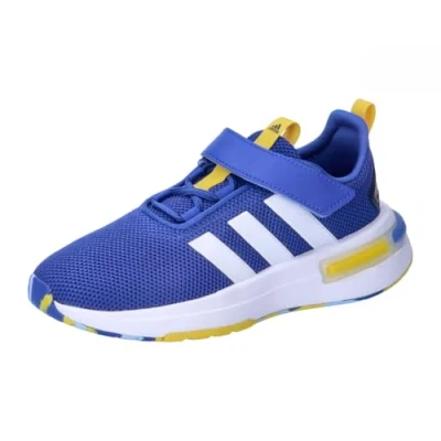 Image of adidas Racer TR23 Shoes Kids Running, Team Royal Blue/White/Yellow, 5 UK