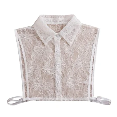 Image of LoudSung Detachable Half Shirt Blouse Fake Collar Elegant False for Women Girls White
