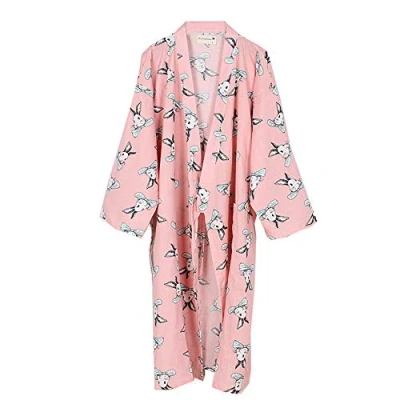 Image of Fancy Pumpkin Women&#039;s Japanese Style Robes Kimono Pajamas [Size L,Hibiscus B]