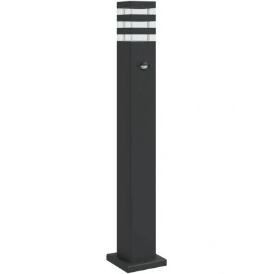 Image of vidaXL Outdoor Floor Lamp with Sensor Black 80 cm Aluminium